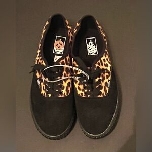 Vans Authentic Creeper Leopard/Black Low Top Shoes - Men 12 / Women 13.5 - NEW